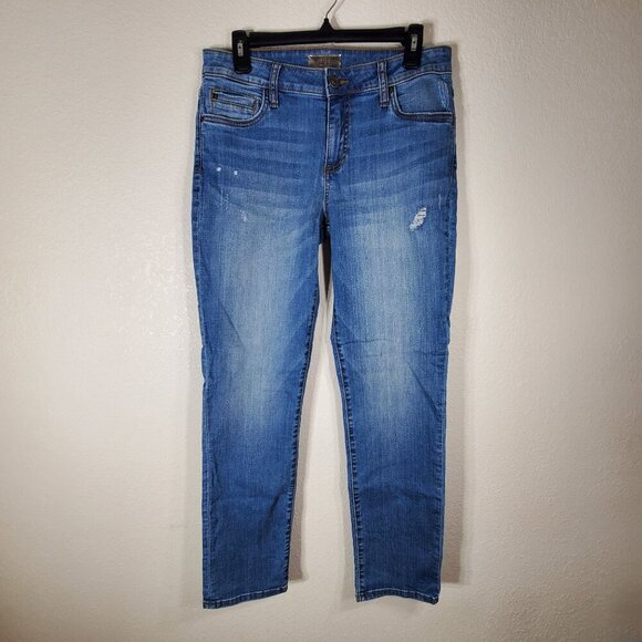 Kut From The Kloth Womans Size 6 Jeans Distressed Skinny Fit Blue Womens Jeans - Picture 1 of 12